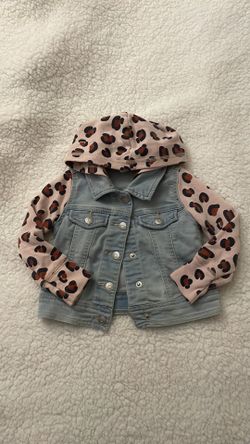Leopard Jean Jacket Size 2T