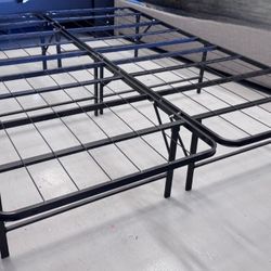 Foldable Metal Bed Frame Queen Size