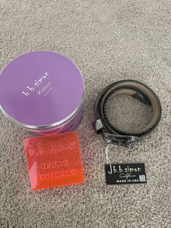 B.B. Simon Belt Trojan Leather Croc Purple