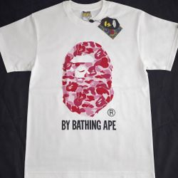White and Pink Bathing Ape Tee
