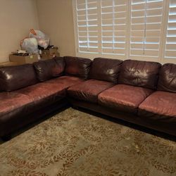 Leather Sectional 
