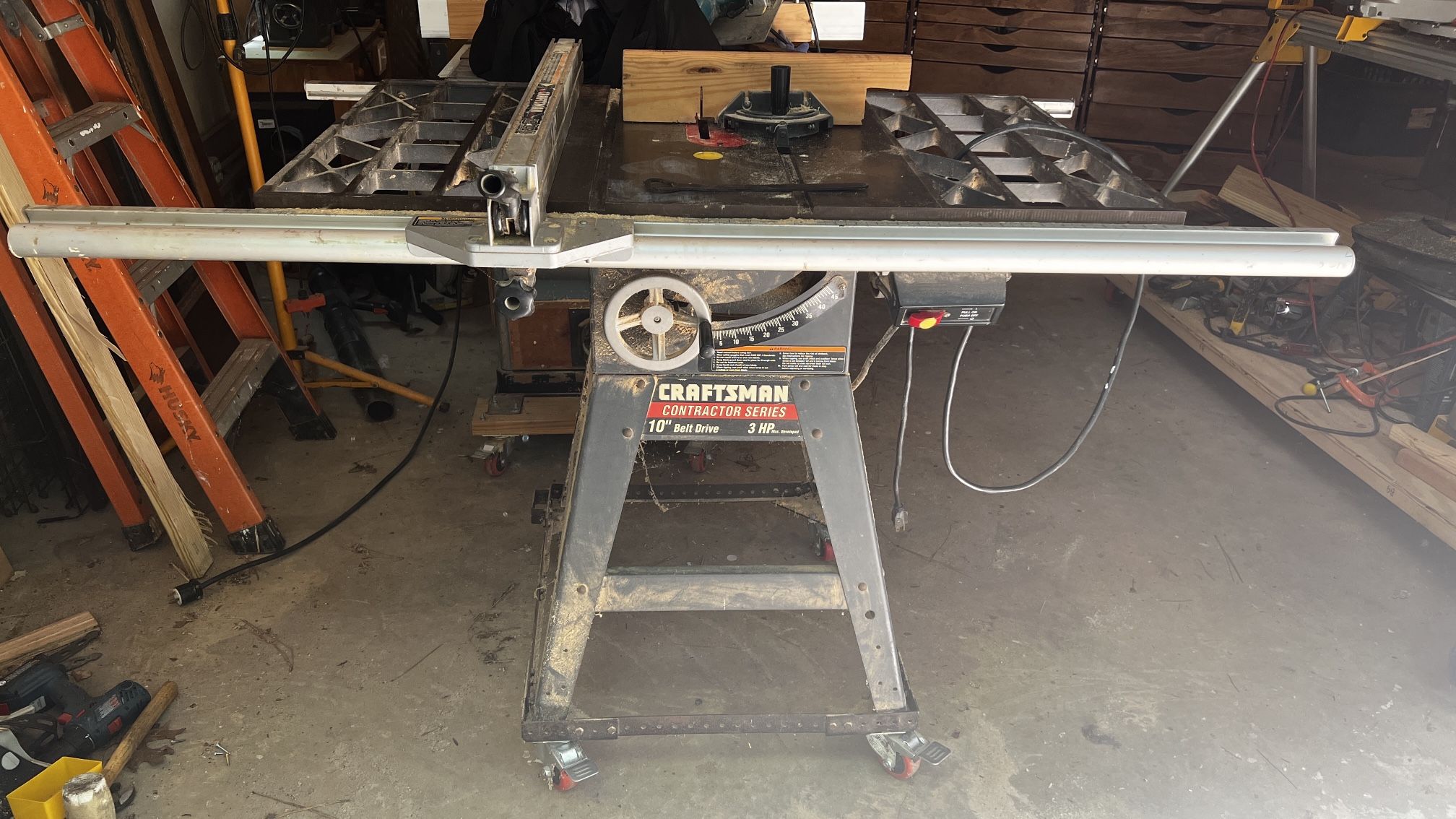 60” Craftsman Table Saw With Updated Wheels And Motor !