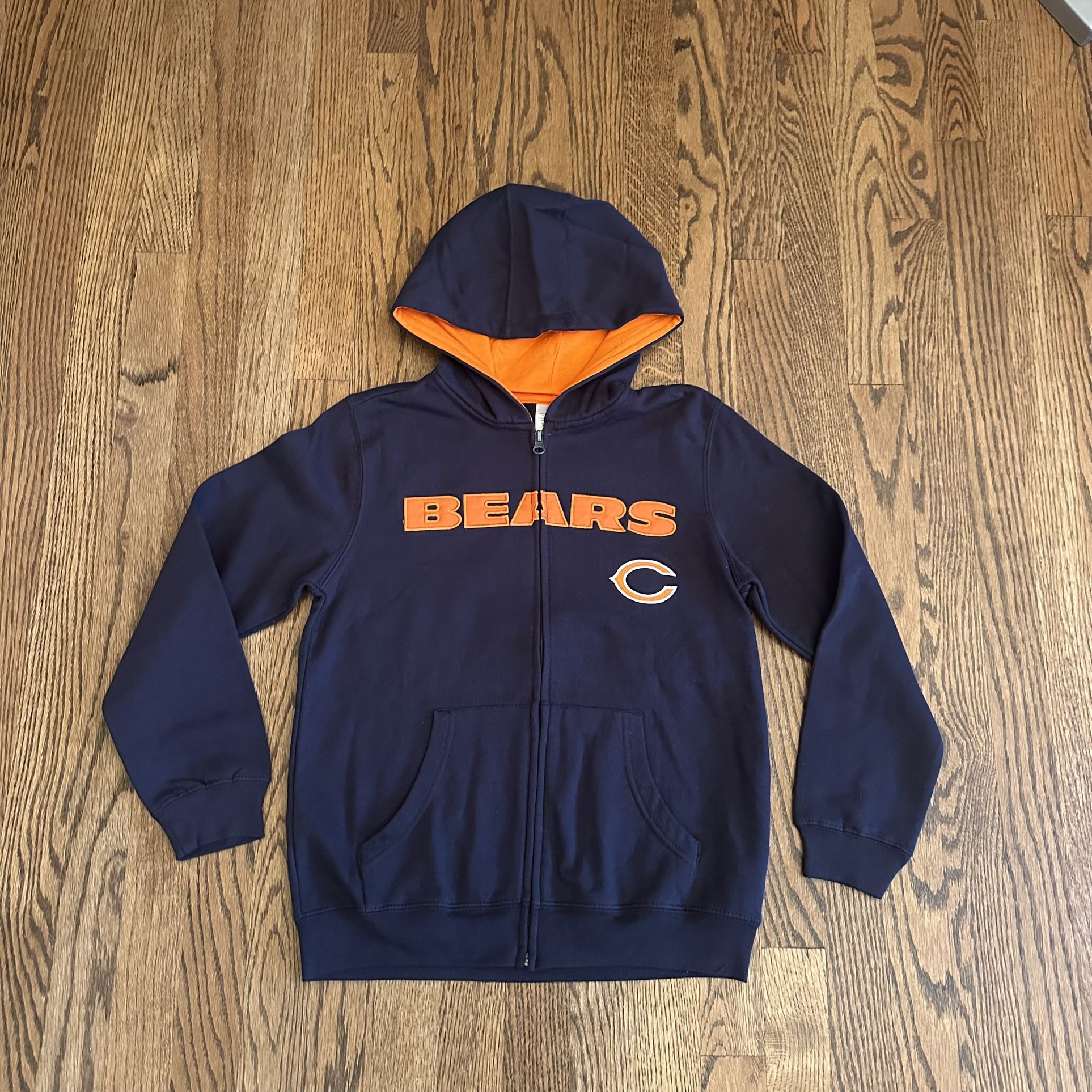 Youth Medium NFL Chicago Bears Football Full-Zip Hoodie Sweatshirt