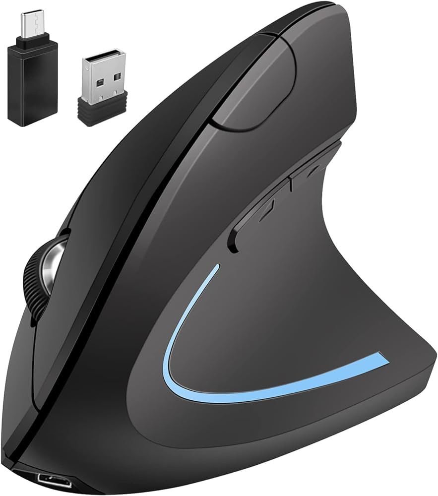 Ergonomic Mouse, Bluetooth Mouse for ipad,Bluetooth Mouse for MacBook Air/Mac/MacBook Pro/Mini/ipad Pro/iMac/Laptop,Rechargeable Wireless Mouse for Ma