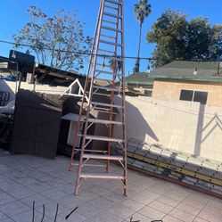 Excellent Condition, 14 Feet Five Glass Ladder