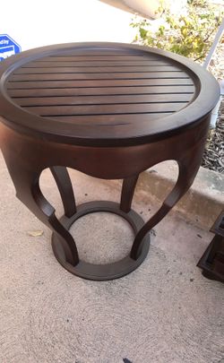 Wooden round table
