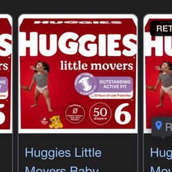 50 Diapers Huggies Size 6 