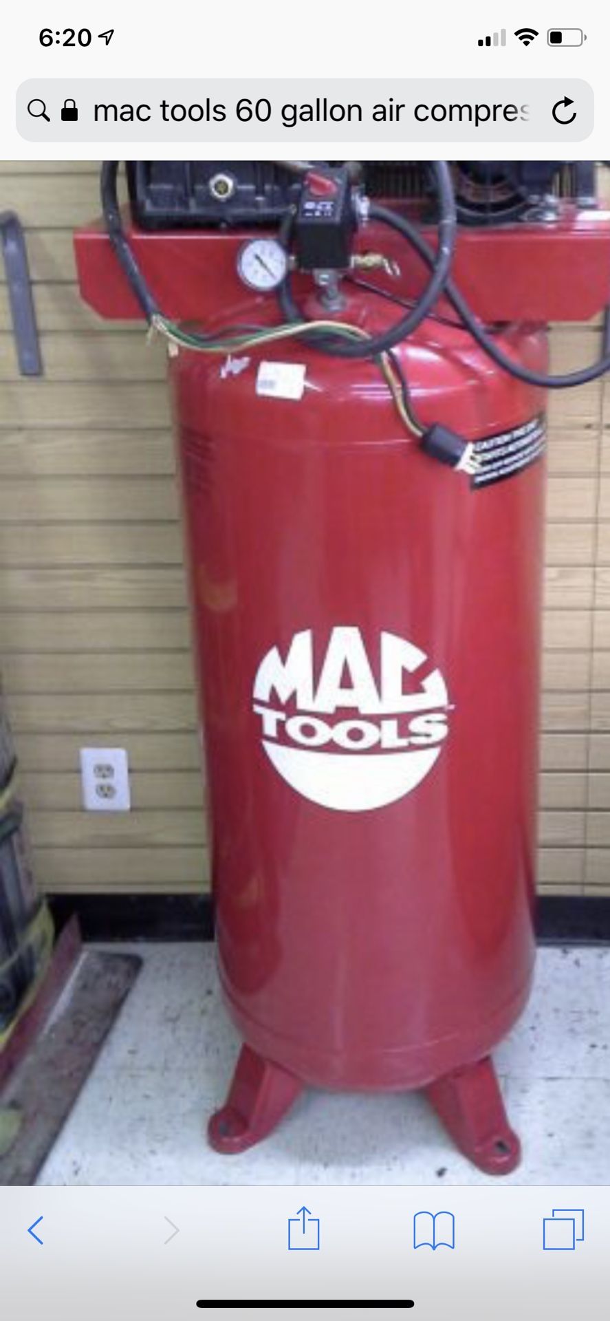 Mac tools air compressor 60 gallon