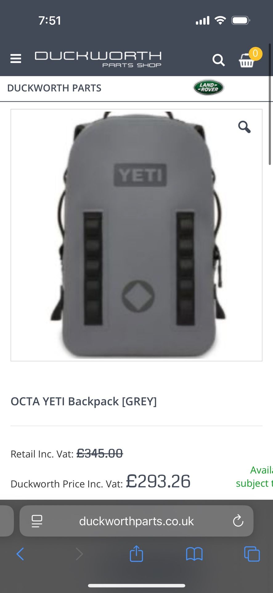 OCTA YETI BACKPACK