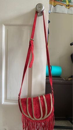 Argentine red leather purse