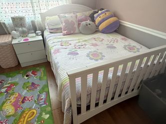 Girls bedroom set - bed, dresser, nightstand