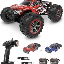 RC Cars for Adults 46KM/H 1:10 Scale Large High Speed Remote Control Car,4WD Rc Trucks for Boys 2.4GHz Off Road Monster Truck with Extra Shell,2 Batte