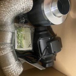4” Inline Duct Fan + Carbon Filter Ventilation Kit (Grow Tent / Hydroponics)