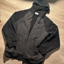 Billabong Sherpa-Lined Zip-Up Hoodie