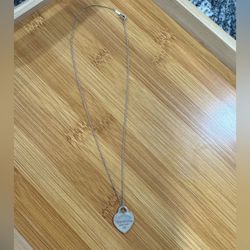Authentic Tiffany And Co. Heart Necklace-Silver