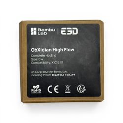 E3D High Flow ObXidian Hotend Bambu Lab X1 and X1C (Complete Assembly) 0.4mm