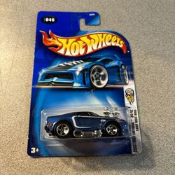 Hot Wheels 2003 First Edition 1968 Mustang #46. Blue New On Card