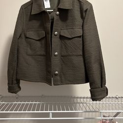 Express Forest Green Blazer/jacket