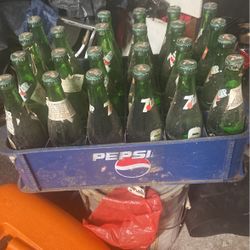 Old Crate Of 7up Bottles 