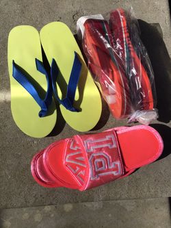 Flip flops and Pink Slippers