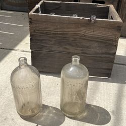 Vintage Water Bottles And Crates