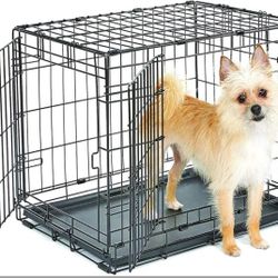 Small 24" Folding Double Door Dog Crate