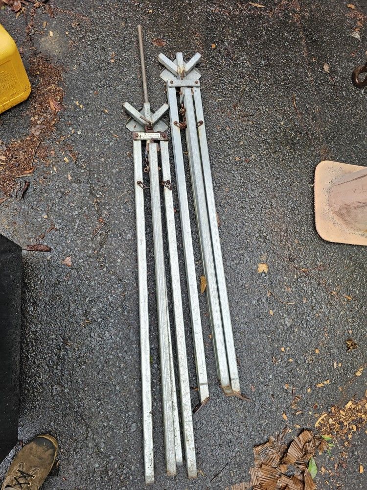 Two Korman 4 Leg Street Road Sign Stand.