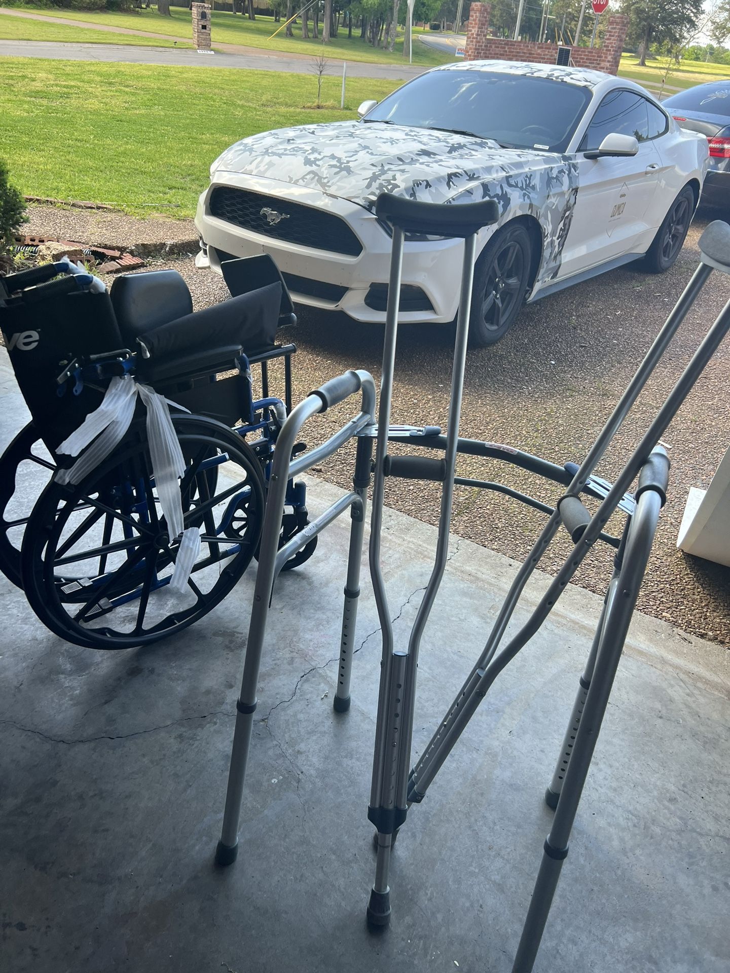 Wheel Chair , Waked And Crutches