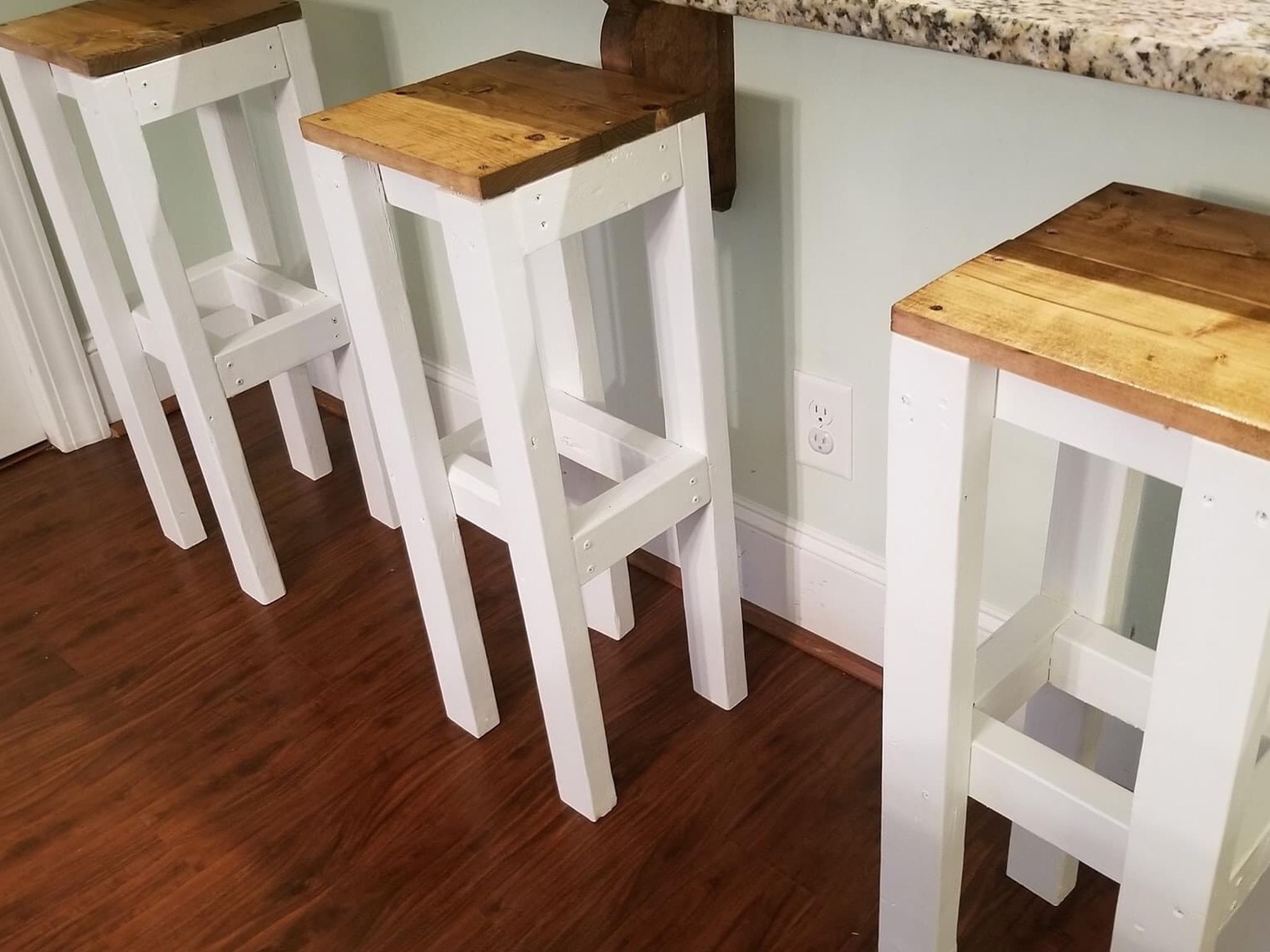 30 inch Golden Oak Stain Top Bar Stools ....2 For $60