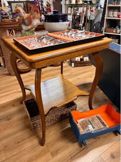 Oak parlor/game table