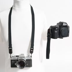 Camera Strap Set Neck + Wrist Peak Design Anchors Quick Release Black Cotton Canvas 42"