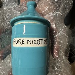 Vice Jar Pure Nicotine canister designed by Raymor in the 1950s With Signature 