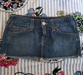 True Religion Low Rise Denim Mini Skirt - Size 28