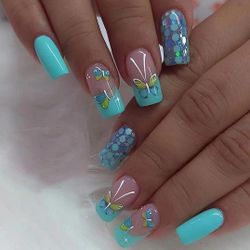 24 Pcs. Medium Butterfly Press-On Nails