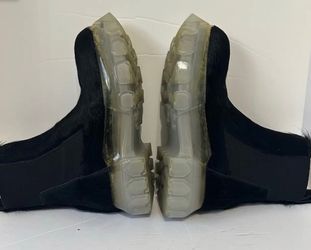 Rick Owens RO Calf Hair Beetle Bozo Chelsea Boots IT 44  Black
