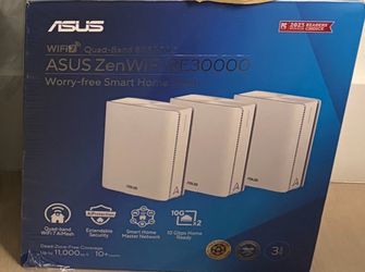 ASUS - ZenWiFi BE30000 Quad-Band Mesh Wi-Fi 7 System (3-Pack) - White