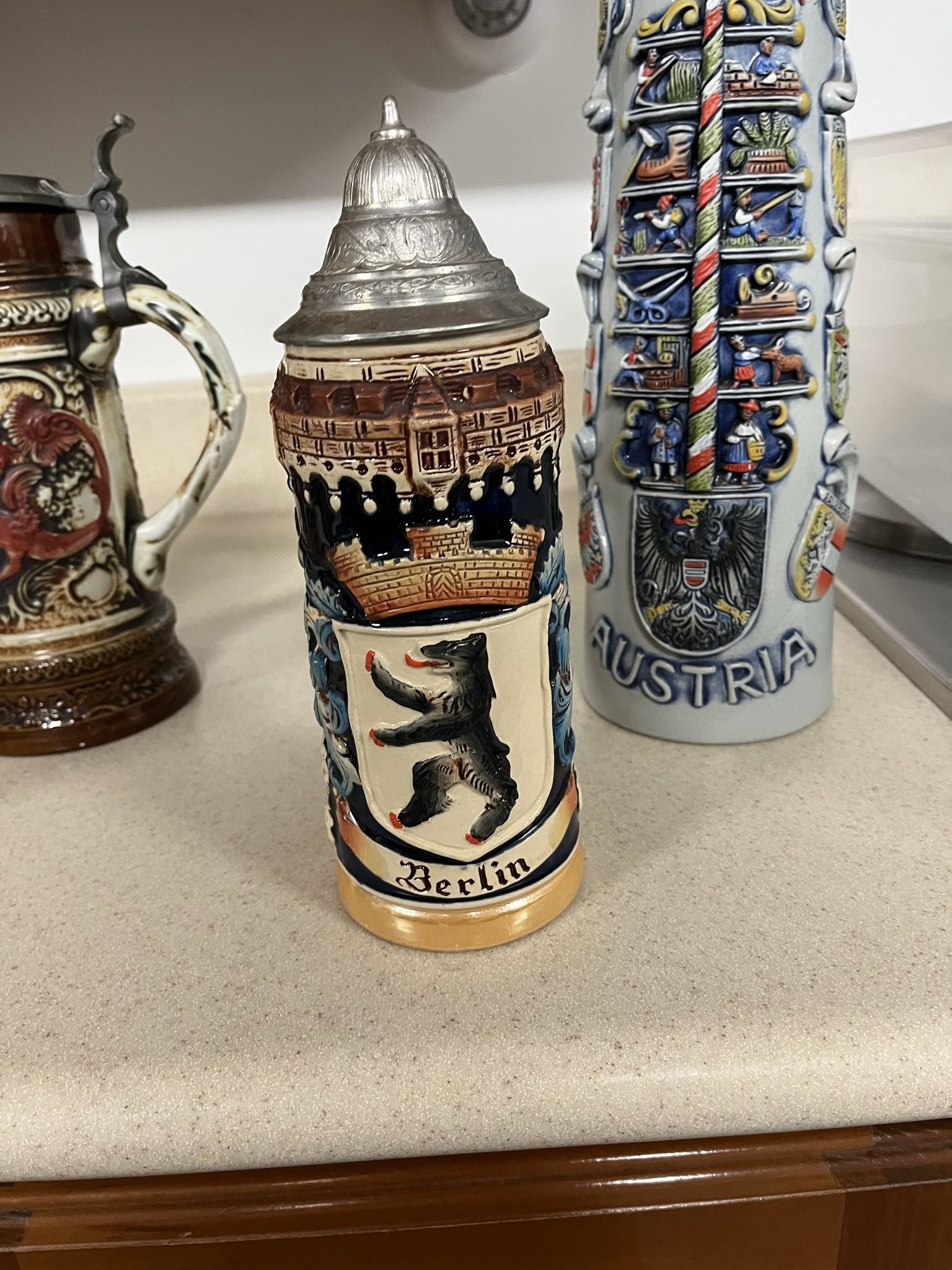 Vintage Belgium Stein Mug