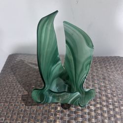 Green And White Baroque Lotus Votive Candle Holder