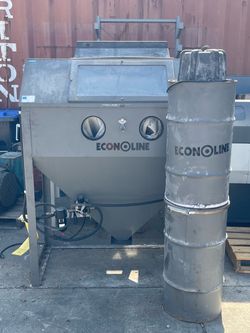 ECONOLINE 48" x 24" Floor Standing Feed Blast Cabinet with 100 CFM Duster