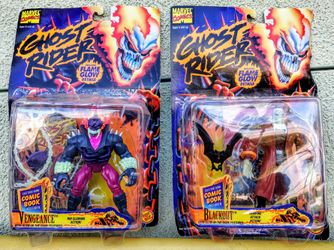 NIB 1995 Ghost Rider Action Figures Vengeance and Blackout