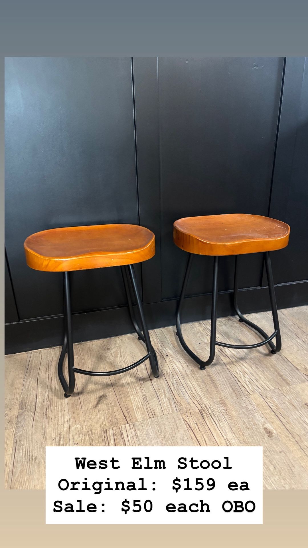 Wood & Iron Stools