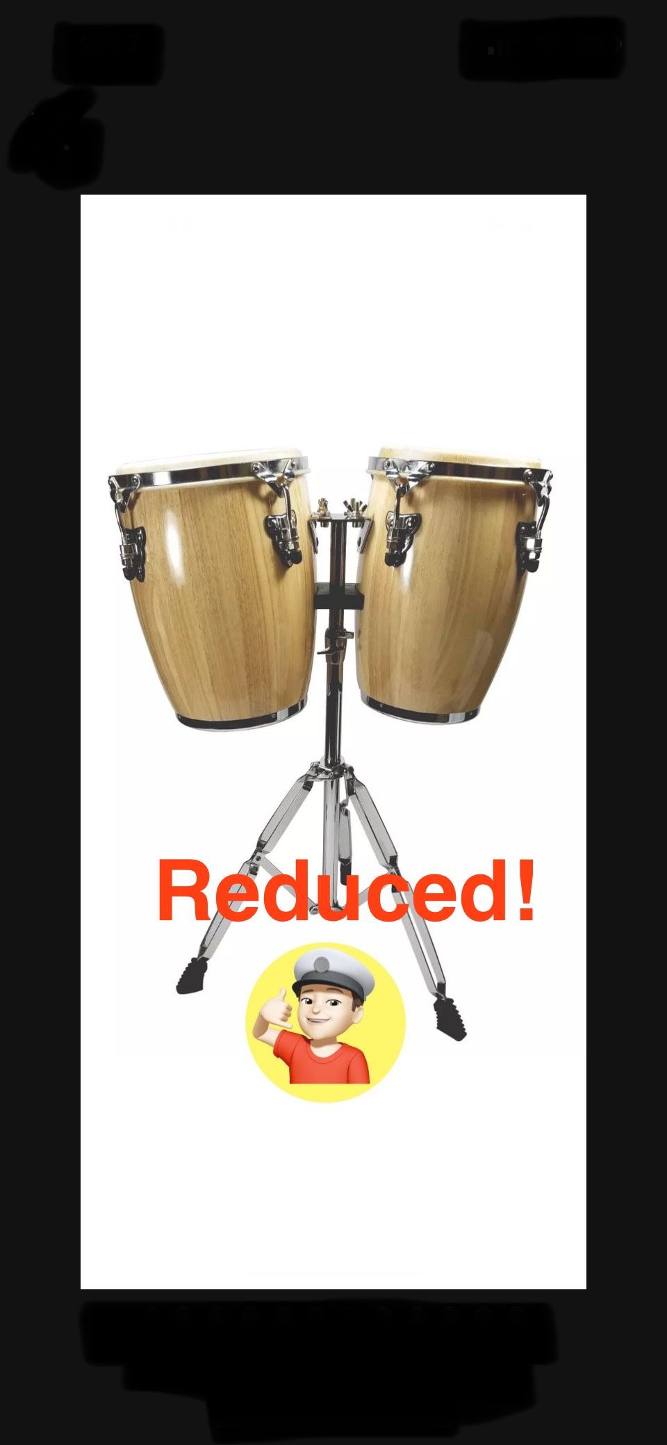 π₯ New Congas Bongo Drum Set w/Stand