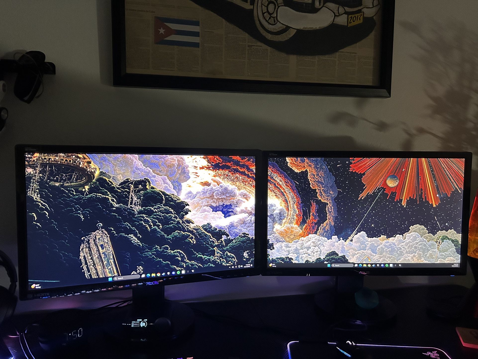 2 Asus VG248QE Monitors