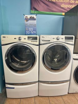 🌟SALE OF THE DAY🌟 Whirlpool Frontload Washer and Dryer Set with Pedestals