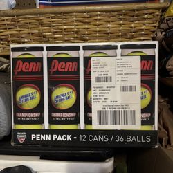 12-pack Penn Tennis Balls — New / Unopened Cans
