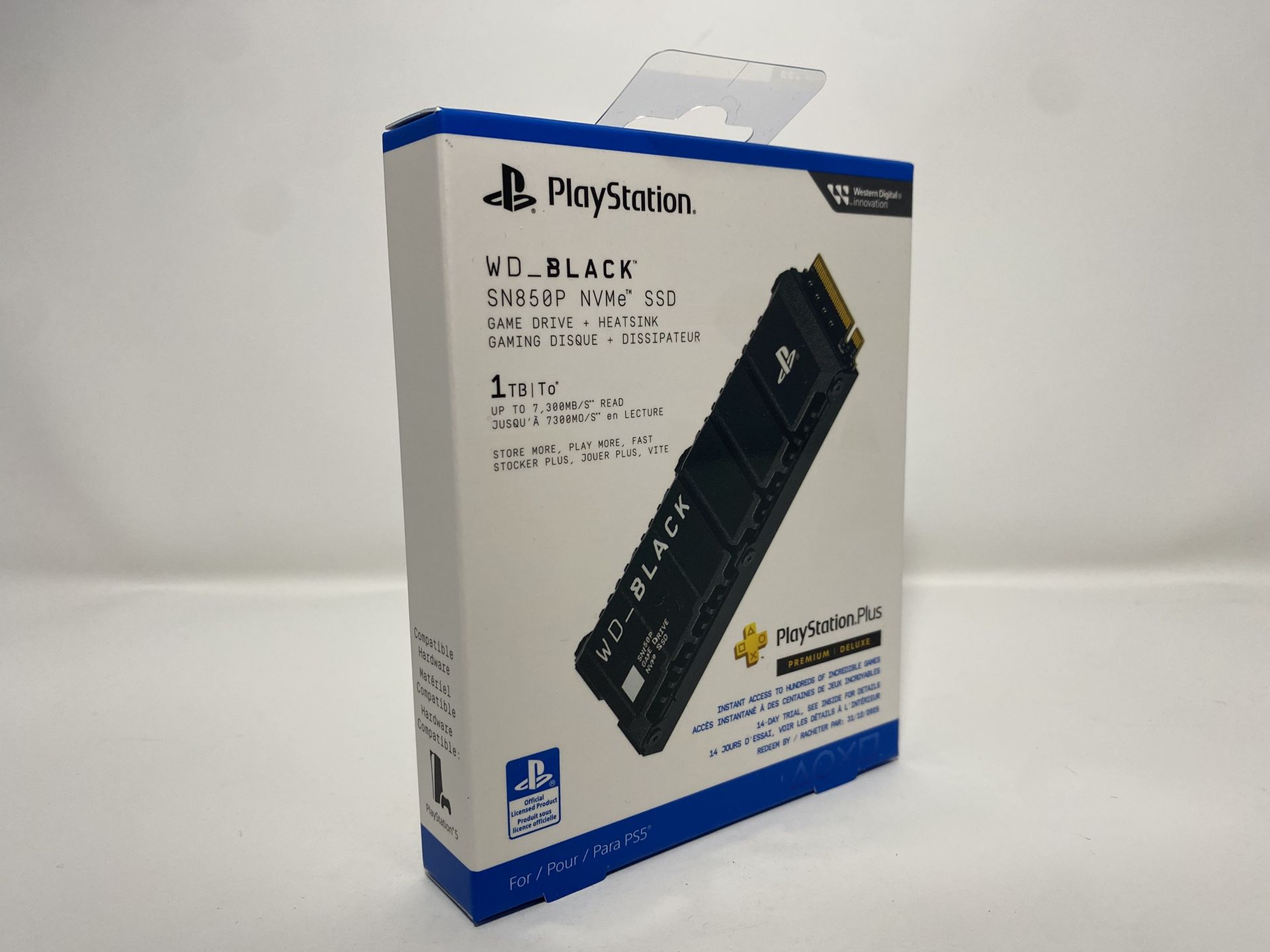 Western Digital WD_Black SN850P 1TB NVMe Gen4 M.2 SSD Game Drive w/ Heatsink PS5 Playstation Plus