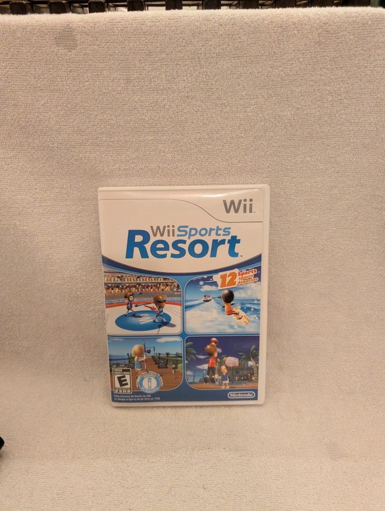 Nintendo Wii Sports Resort Game Case And Manual