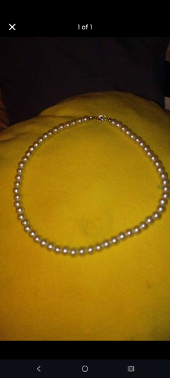 Faux pearl necklace