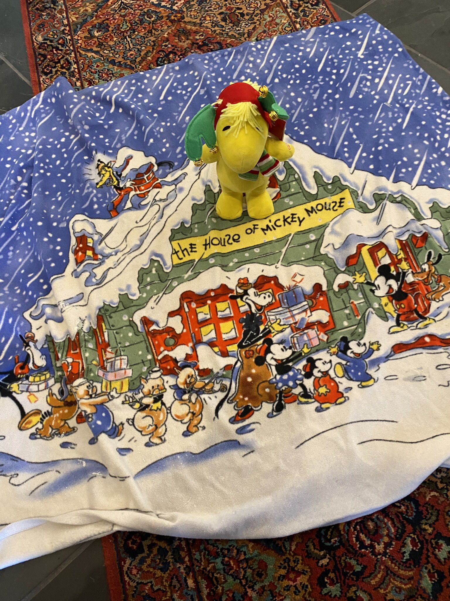 The Disney Store Christmas Mickey Mouse Blanket