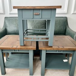 Refurbished Set Of 3 End Tables 